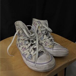 Converse High-Top Sneakers with Unicorn Print - Kids 4.5